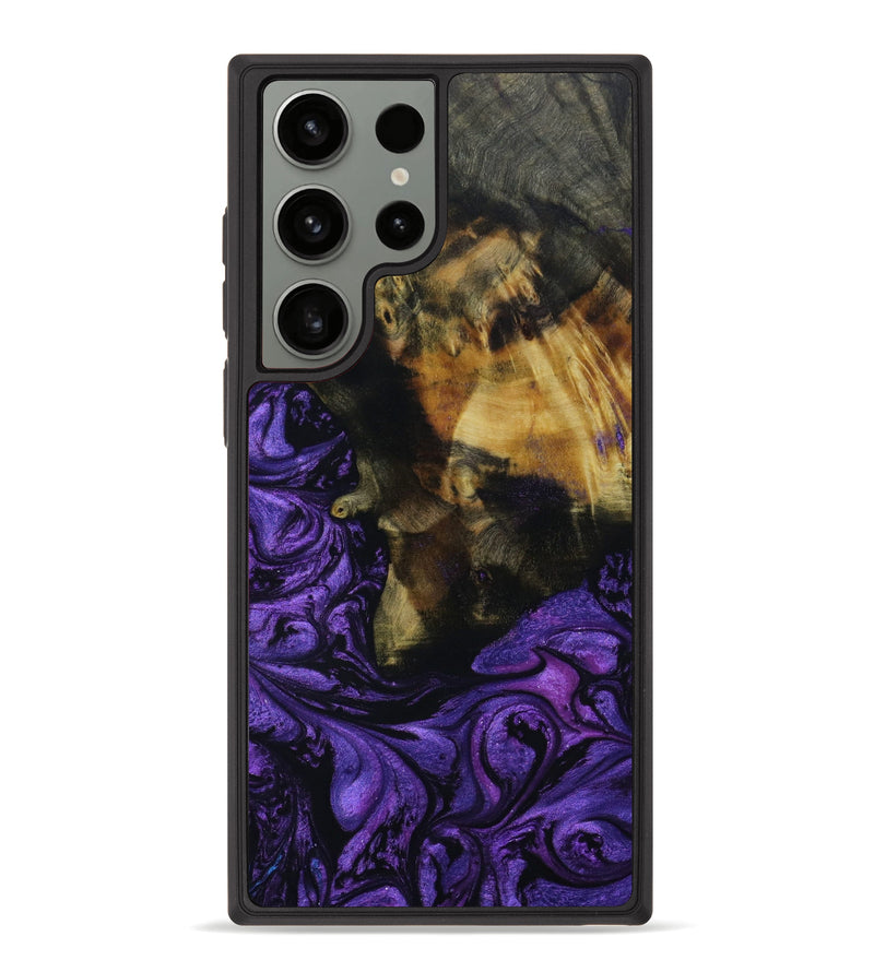 Galaxy S23 Ultra Wood+Resin Phone Case - Marlene (Purple, 645910)
