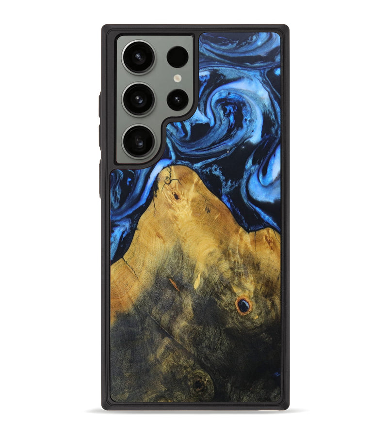 Galaxy S23 Ultra Wood+Resin Phone Case - Alberta (Blue, 630714)