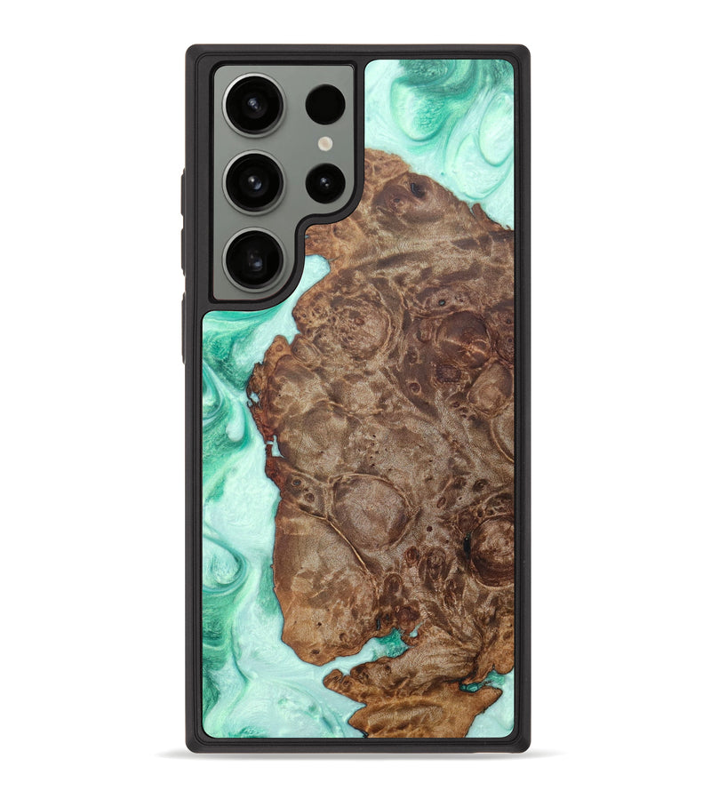 Galaxy S23 Ultra Wood+Resin Phone Case - Logan (Green, 629570)