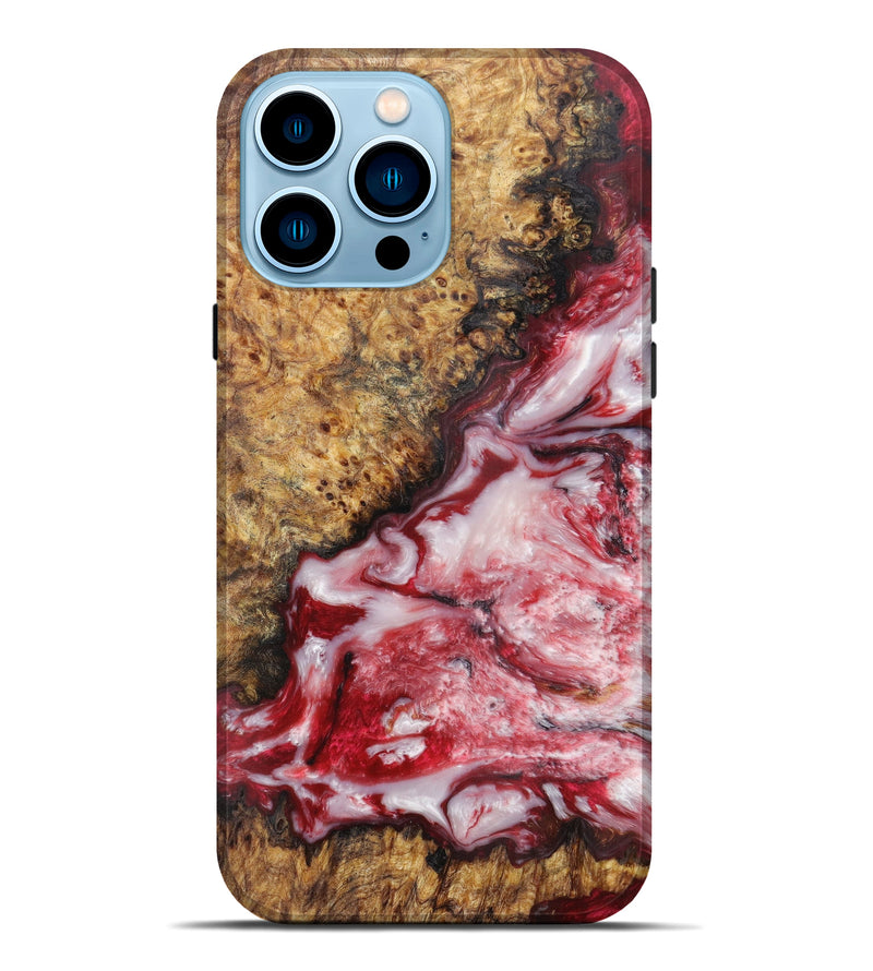 iPhone 14 Pro Max Wood+Resin Live Edge Phone Case - Mikaila (Artist Pick, 611193)