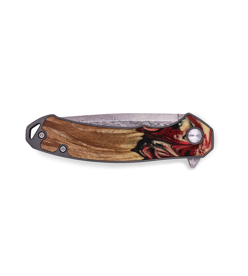EDC Wood+Resin Pocket Knife - Florence (Red, 642810)