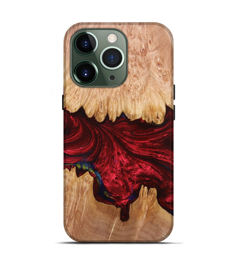 iPhone 13 Pro Wood+Resin Live Edge Phone Case - Devon (Red, 631399)