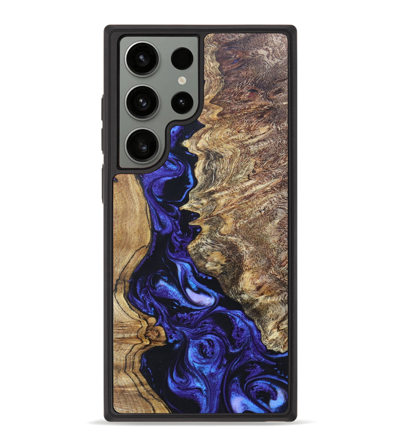 Galaxy S23 Ultra Wood+Resin Phone Case - Julie (Purple, 628476)