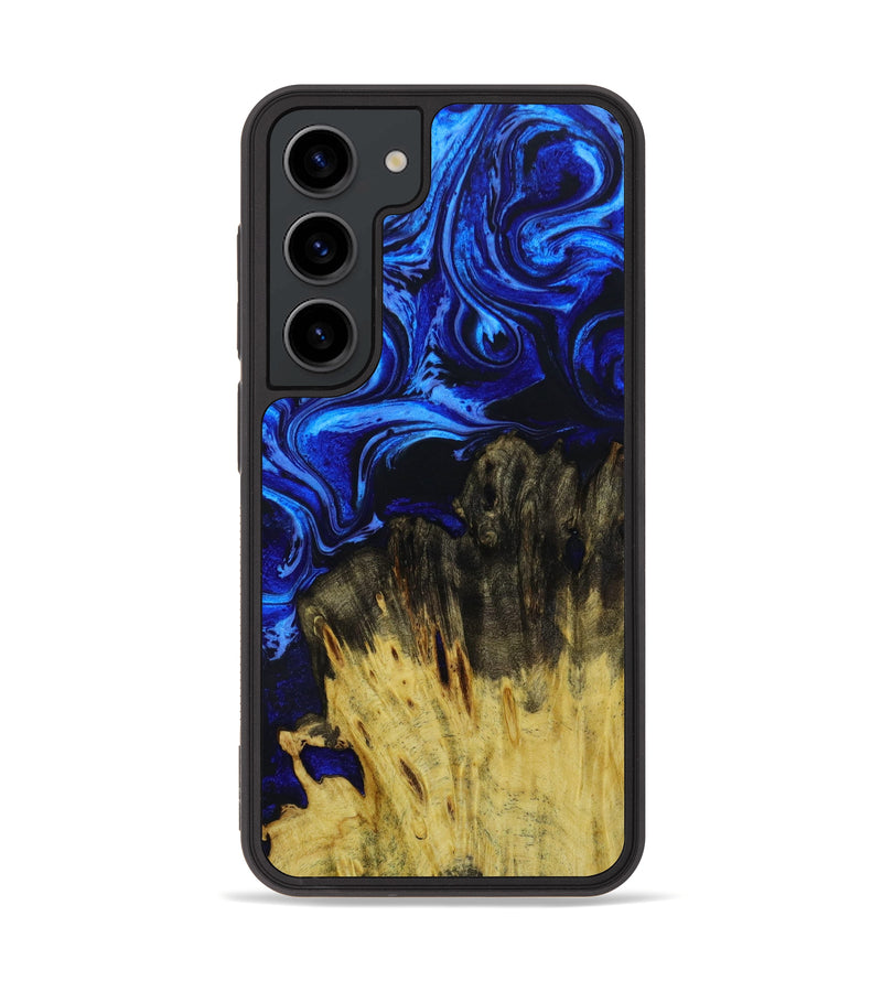 Galaxy S23 Wood+Resin Phone Case - Brendon (Blue, 647176)