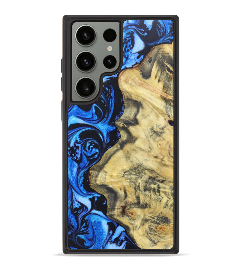 Galaxy S23 Ultra Wood+Resin Phone Case - Irvin (Blue, 628489)