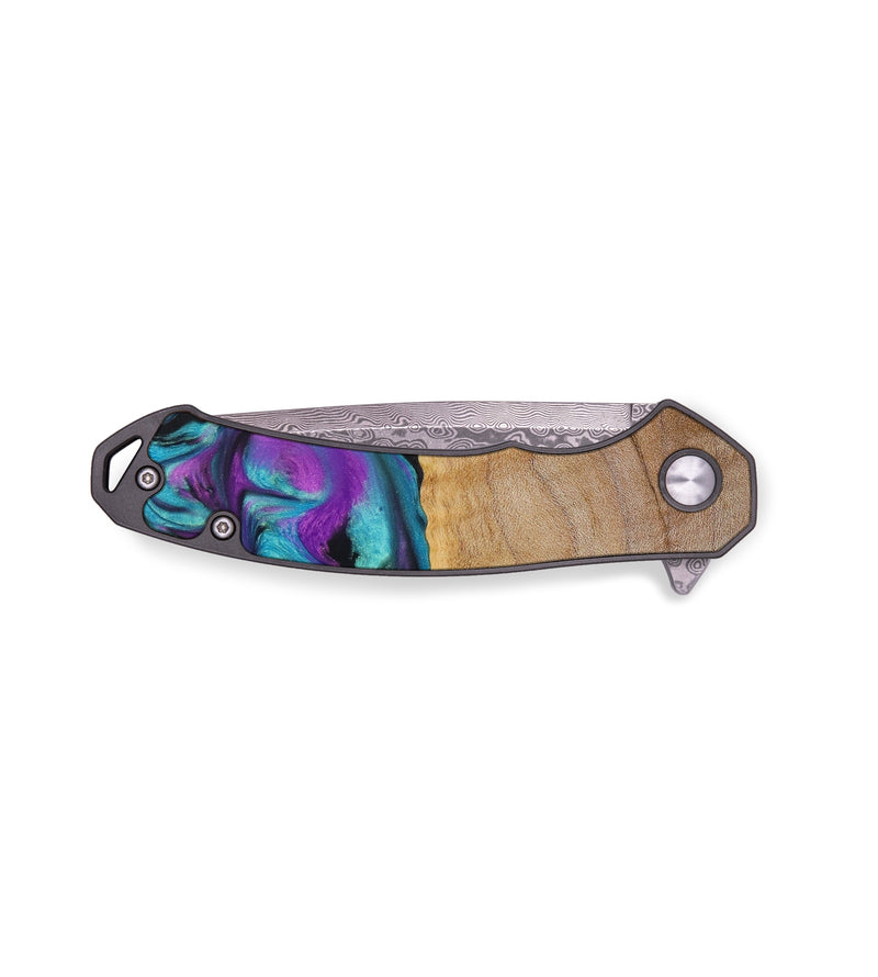 EDC Wood+Resin Pocket Knife - Thelma (Purple, 644209)
