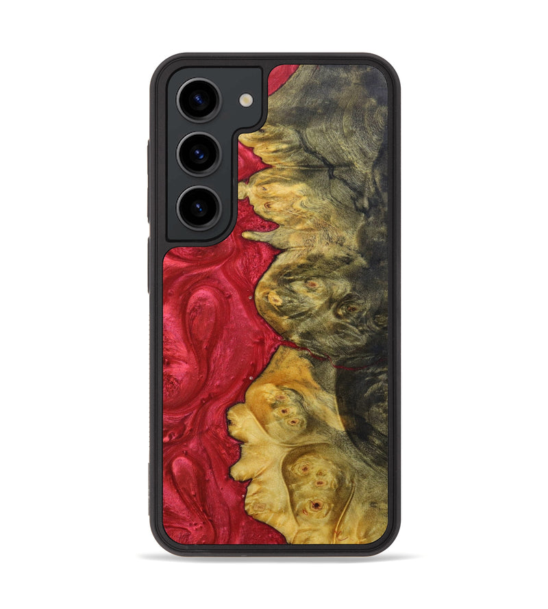 Galaxy S23 Wood+Resin Phone Case - Peter (Red, 634538)