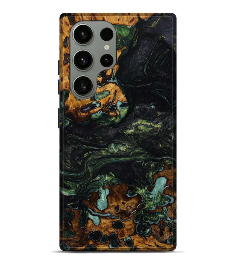 Galaxy S23 Ultra Wood+Resin Live Edge Phone Case - Marlee (Green, 648341)