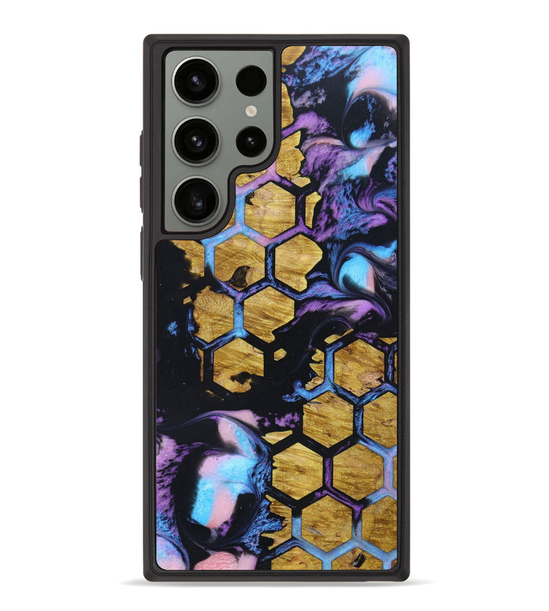 Galaxy S23 Ultra Wood+Resin Phone Case - Ayla (Pattern, 630297)