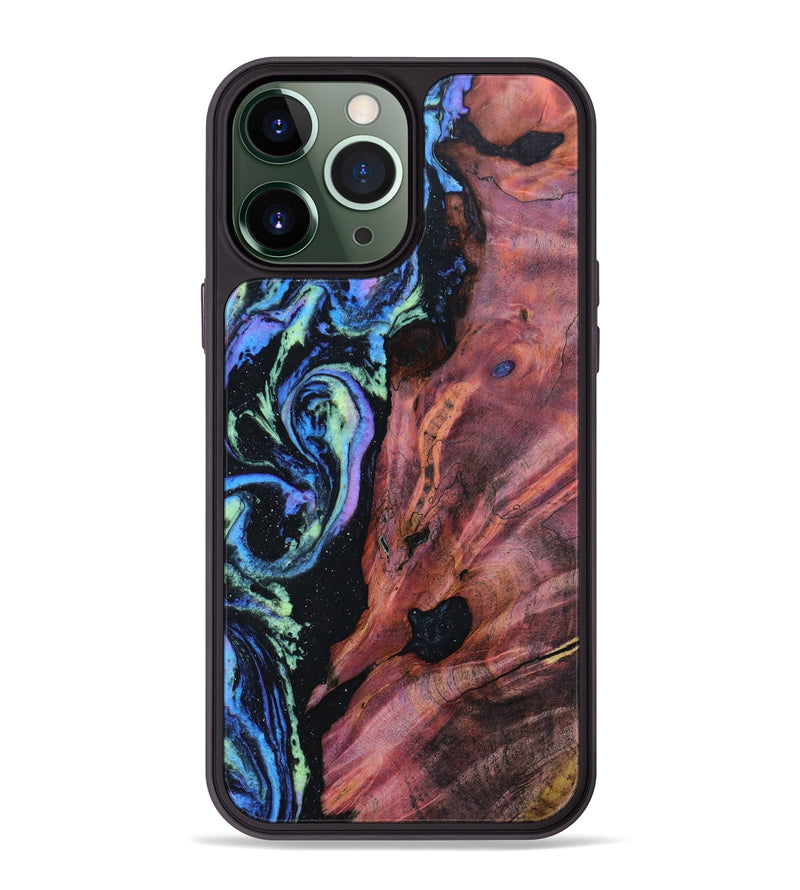 iPhone 13 Pro Max Wood+Resin Phone Case - Makala (Aurora, 617581)
