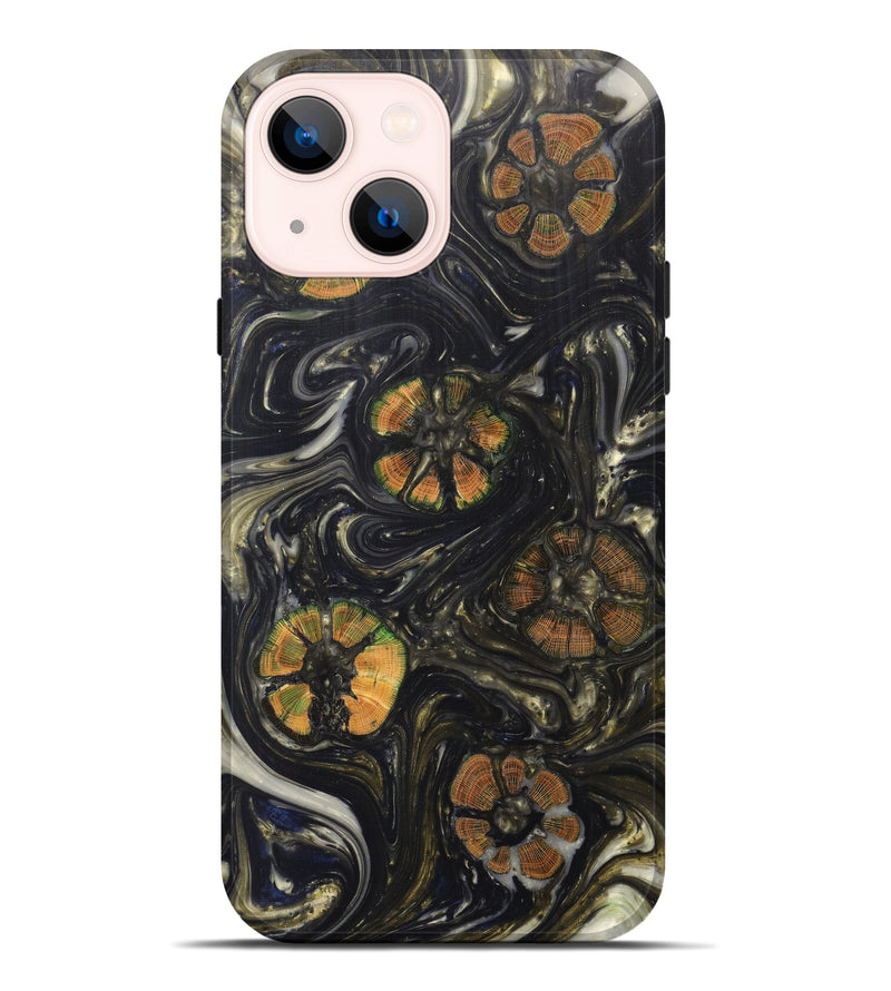 iPhone 14 Plus Wood+Resin Live Edge Phone Case - Krishnamurthy (Artist Pick, 607243)