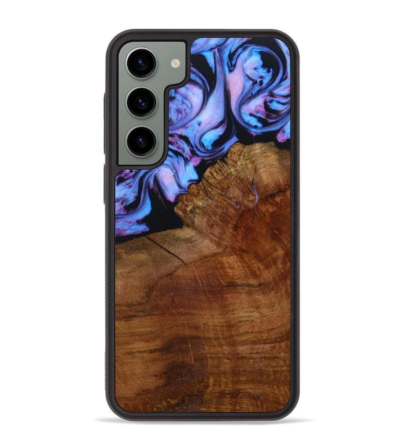 Galaxy S23 Plus Wood+Resin Phone Case - Connie (Purple, 643390)