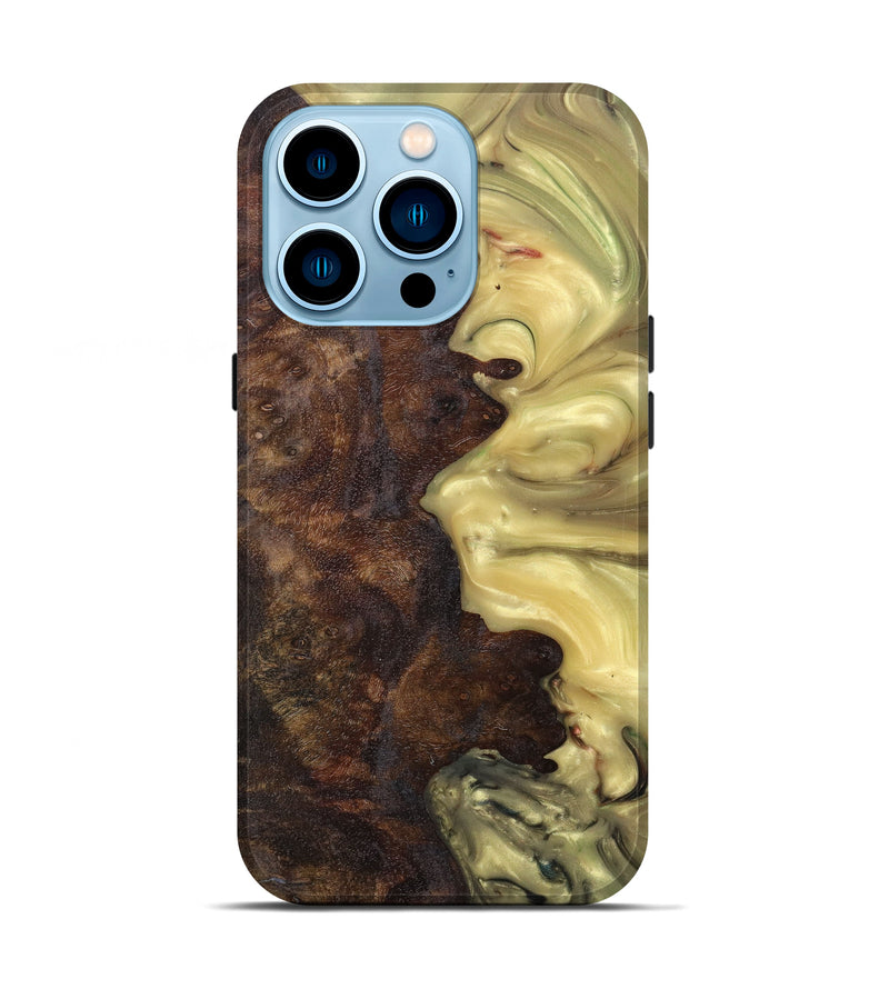 iPhone 14 Pro Wood+Resin Live Edge Phone Case - Kippie (Metallic, 607197)