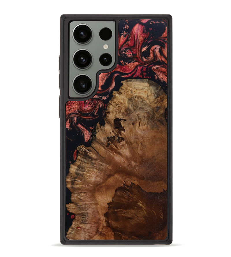 Galaxy S23 Ultra Wood+Resin Phone Case - Max (Red, 646055)