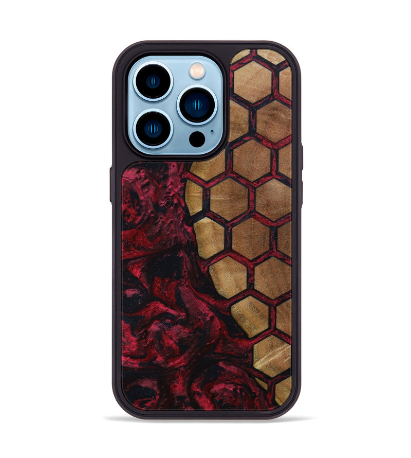 iPhone 14 Pro Wood+Resin Phone Case - River (Pattern, 643529)