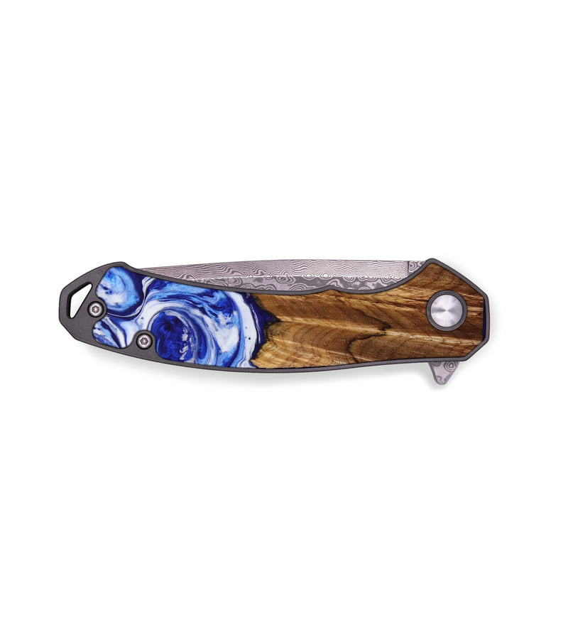 EDC Wood+Resin Pocket Knife - Lyric (Blue, 644197)
