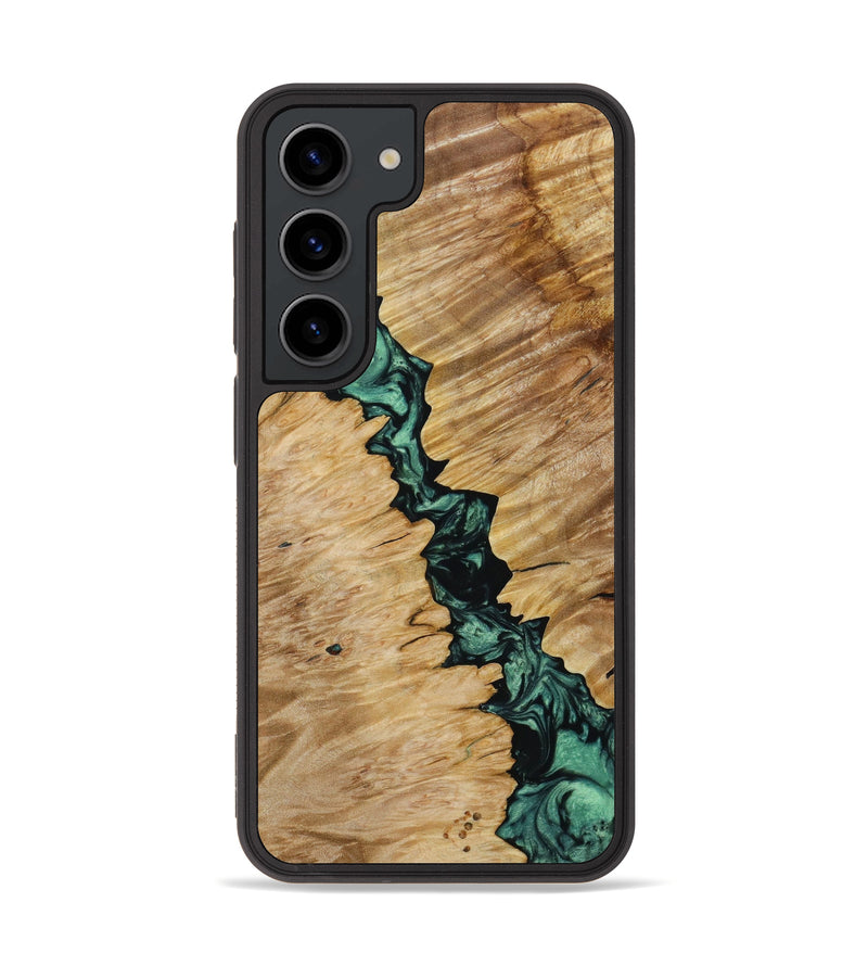 Galaxy S23 Wood+Resin Phone Case - Juanita (Green, 645195)