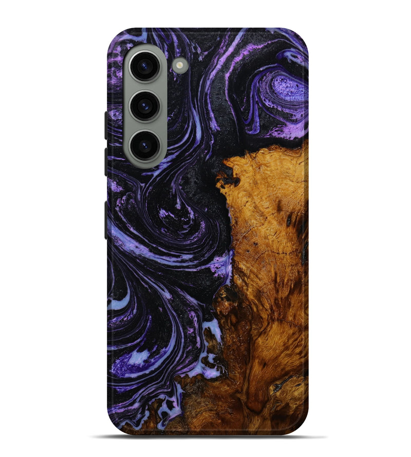 Galaxy S23 Plus Wood+Resin Live Edge Phone Case - Giovanni (Purple, 643987)