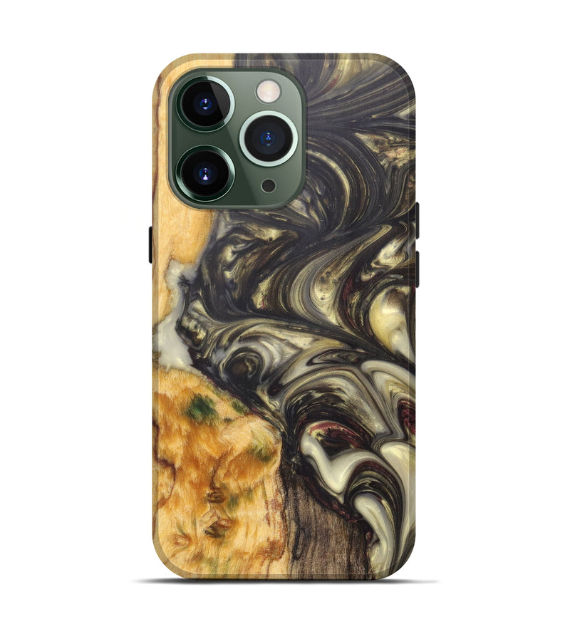 iPhone 13 Pro Wood+Resin Live Edge Phone Case - Frannie (Metallic, 606827)