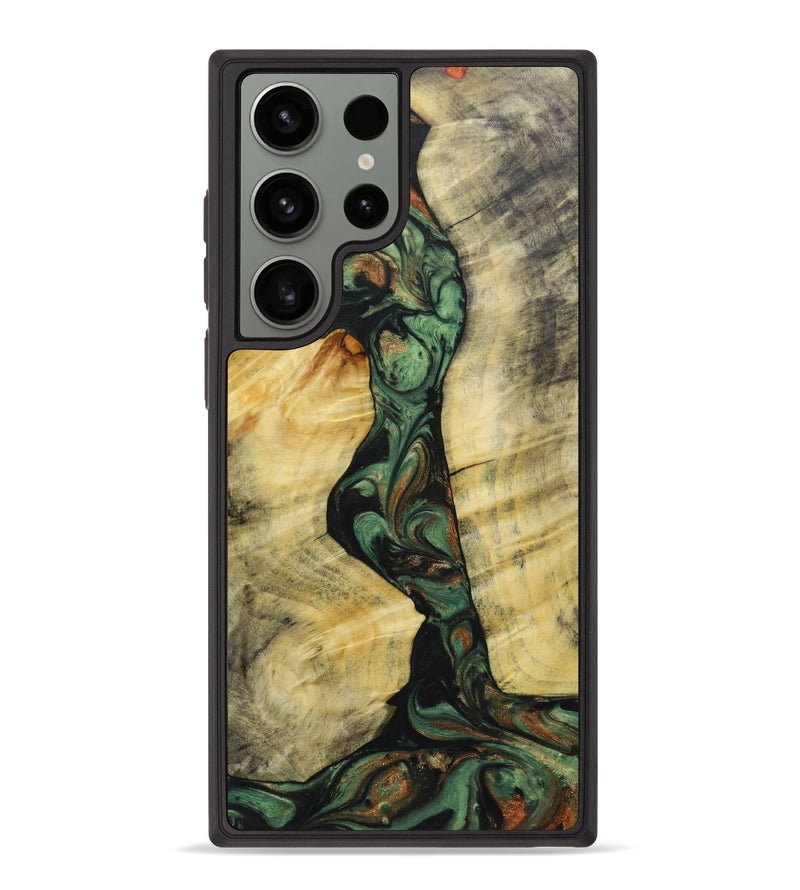 Galaxy S23 Ultra Wood+Resin Phone Case - Nikita (Green, 641338)