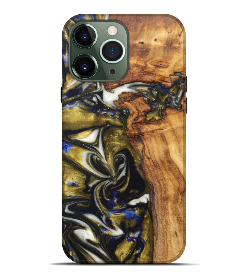 iPhone 13 Pro Max Wood+Resin Live Edge Phone Case - Kalia (Artist Pick, 628628)
