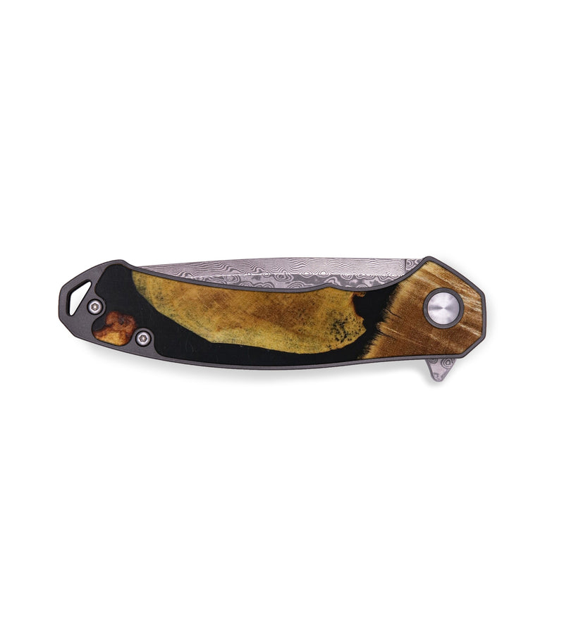 EDC Wood+Resin Pocket Knife - Emanuel (Black & White, 644148)
