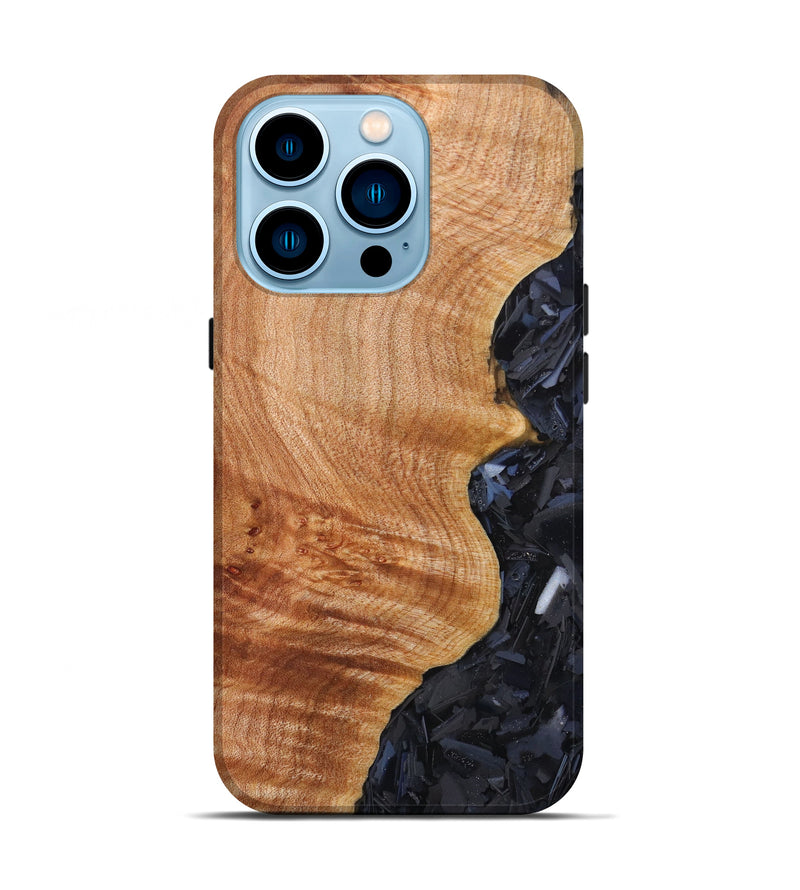 iPhone 14 Pro Wood+Resin Live Edge Phone Case - Class (Confetti, 604255)