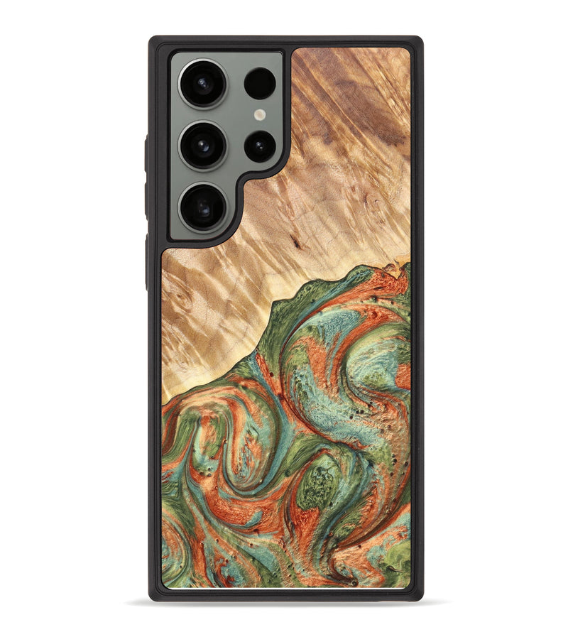 Galaxy S23 Ultra Wood+Resin Phone Case - Brynley (Green, 624750)
