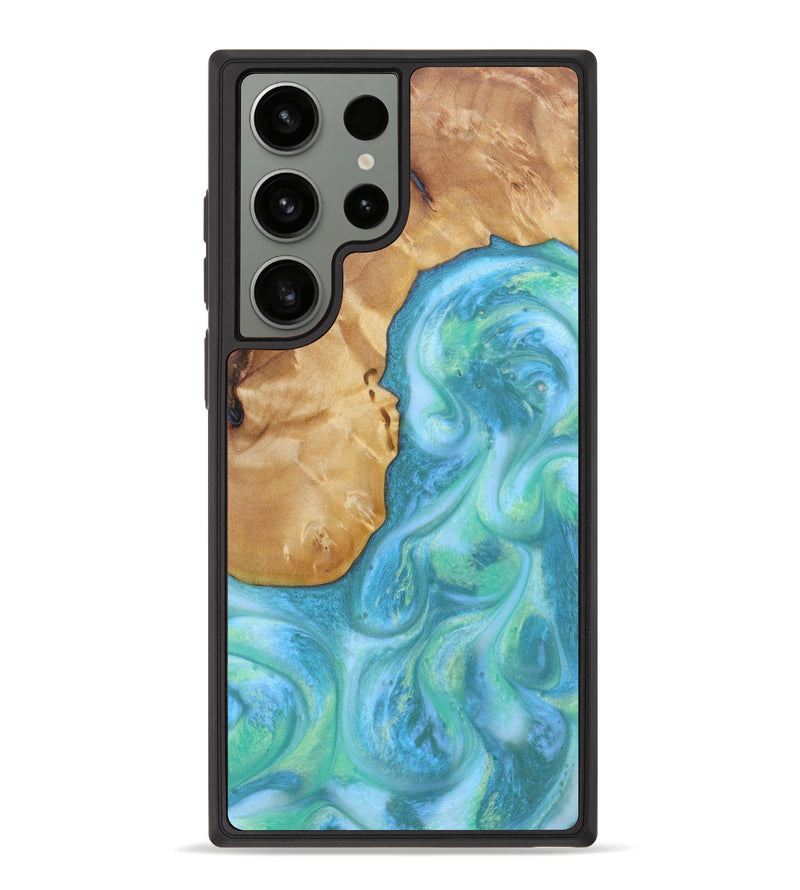 Galaxy S23 Ultra Wood+Resin Phone Case - Wilson (Blue, 622746)