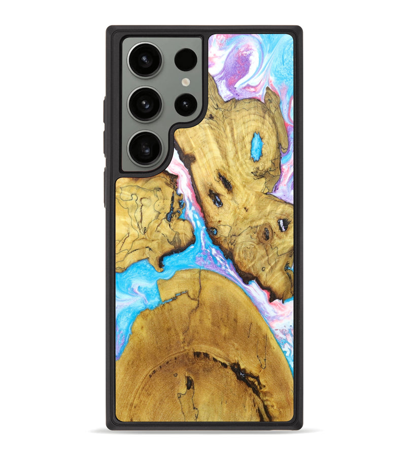 Galaxy S23 Ultra Wood+Resin Phone Case - Leonel (Mosaic, 628892)