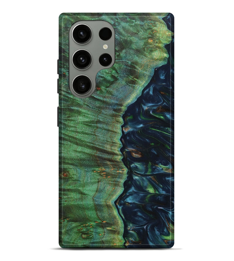 Galaxy S23 Ultra Wood+Resin Live Edge Phone Case - Ilene (Green, 623907)