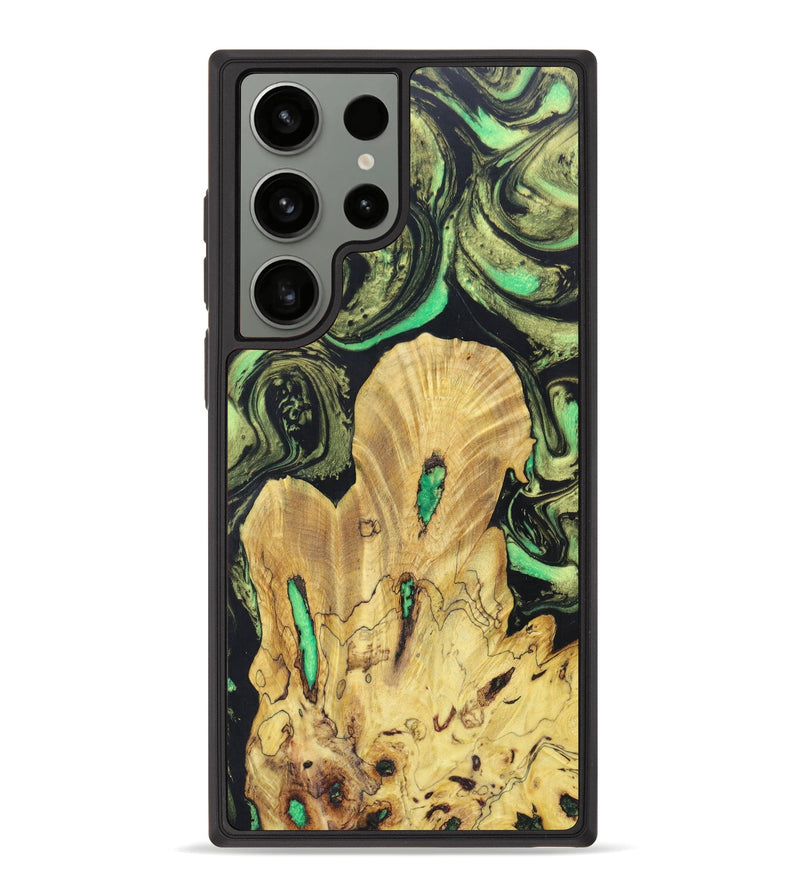 Galaxy S23 Ultra Wood+Resin Phone Case - Danyelle (Green, 626330)