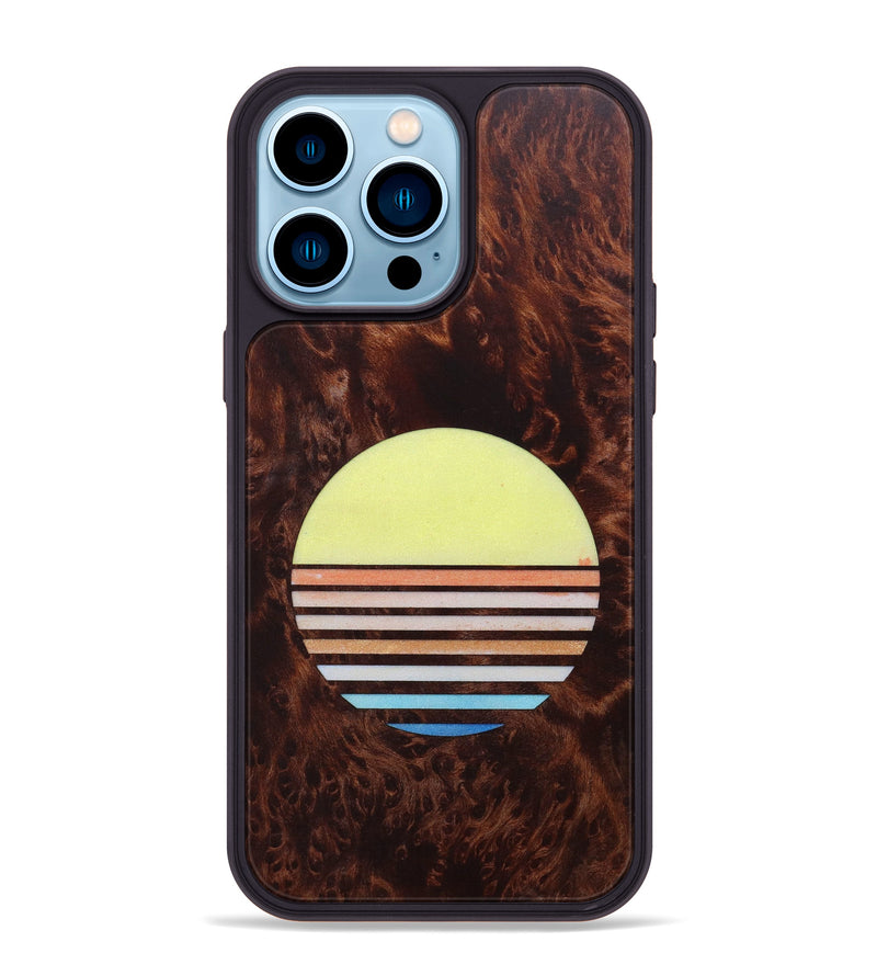 iPhone 14 Pro Max Wood+Resin Phone Case - Lorrie (Retro, 634814)