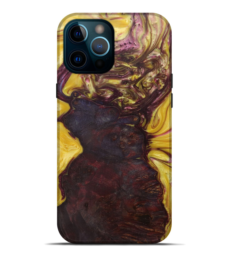 iPhone 12 Pro Max Wood+Resin Live Edge Phone Case - Janine (Purple, 591437)