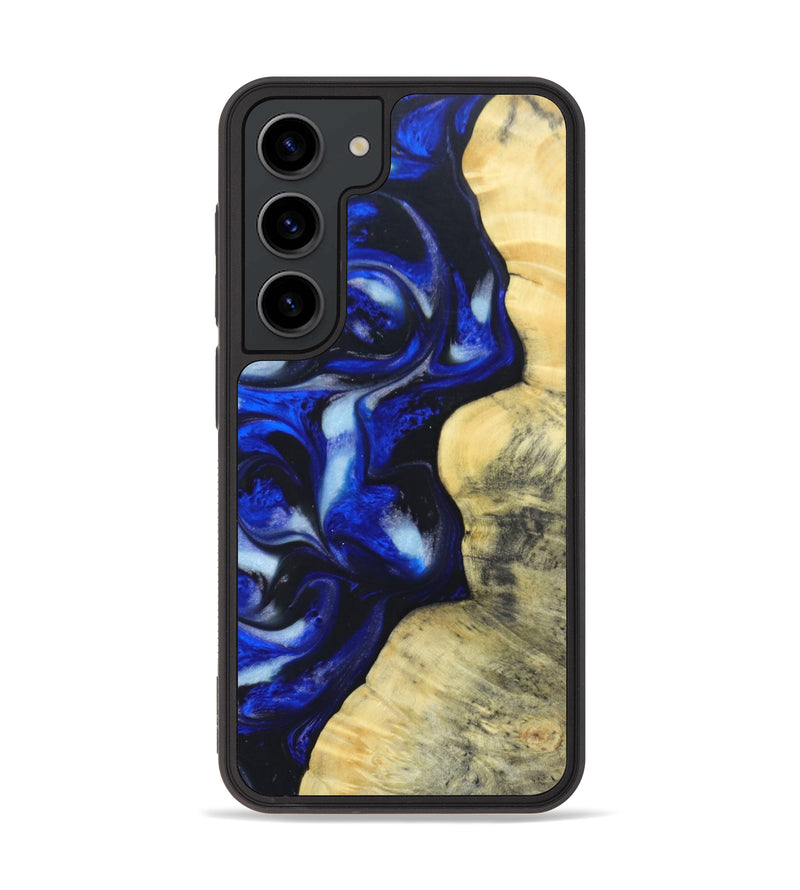 Galaxy S23 Wood+Resin Phone Case - Romeo (Blue, 627286)