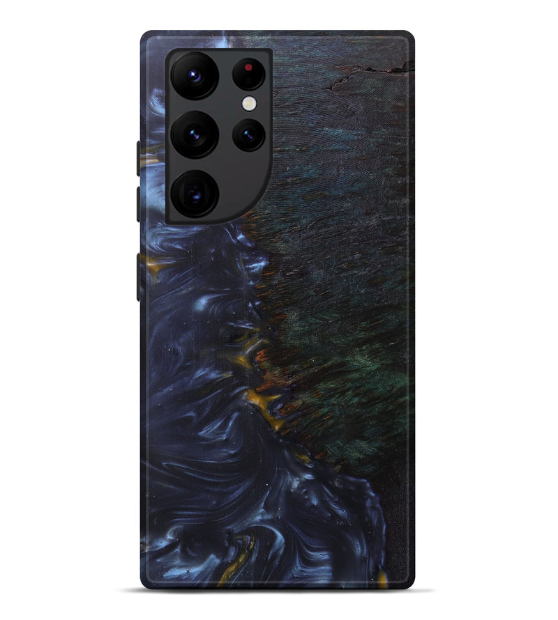 Galaxy S22 Ultra Wood+Resin Live Edge Phone Case - Cass (Dark Blue, 589805)