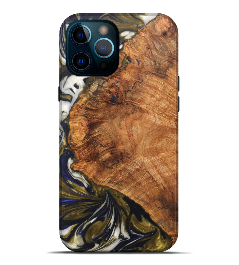 iPhone 12 Pro Max Wood+Resin Live Edge Phone Case - Porsha (Artist Pick, 628624)