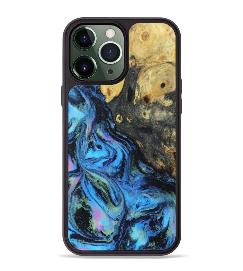 iPhone 13 Pro Max Wood+Resin Phone Case - Mallorie (Aurora, 617623)