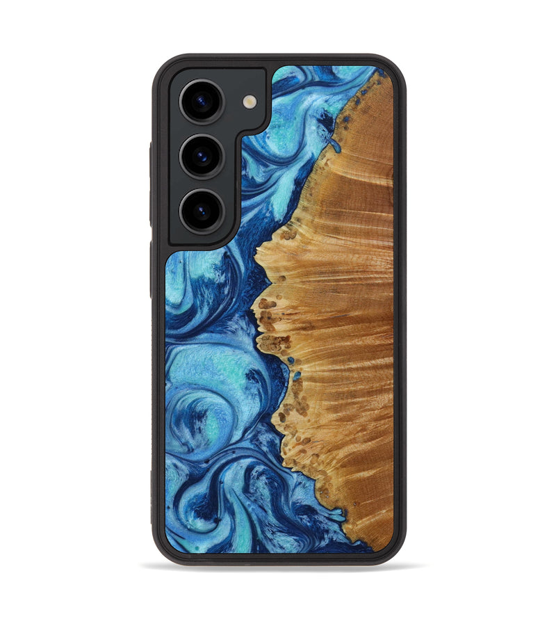 Galaxy S23 Wood+Resin Phone Case - Kingston (Blue, 643287)