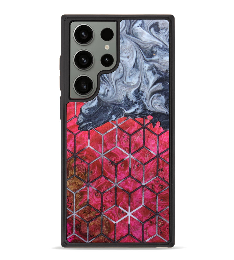 Galaxy S23 Ultra Wood+Resin Phone Case - Marguerite (Pattern, 630908)