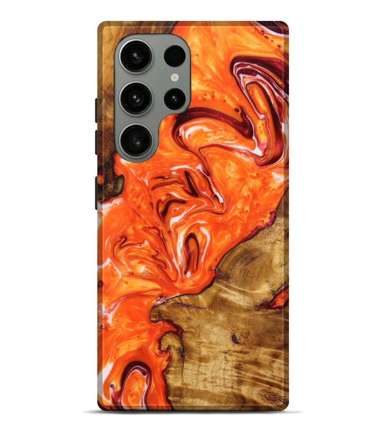 Galaxy S23 Ultra Wood+Resin Live Edge Phone Case - Fatima (Red, 631662)