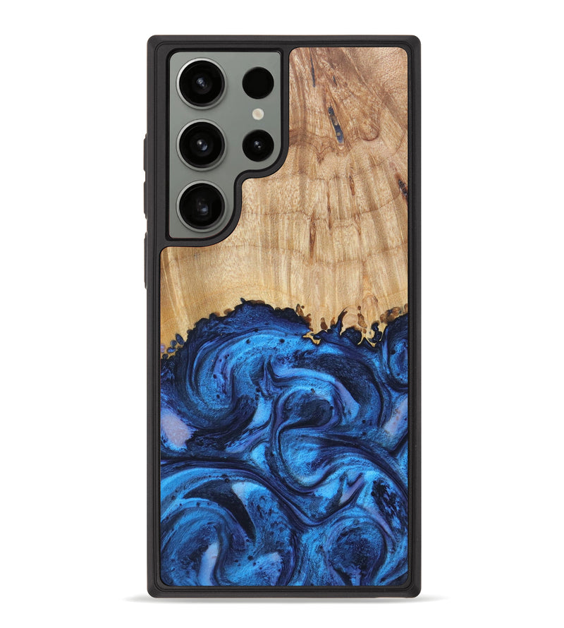 Galaxy S23 Ultra Wood+Resin Phone Case - Dominic (Blue, 621714)