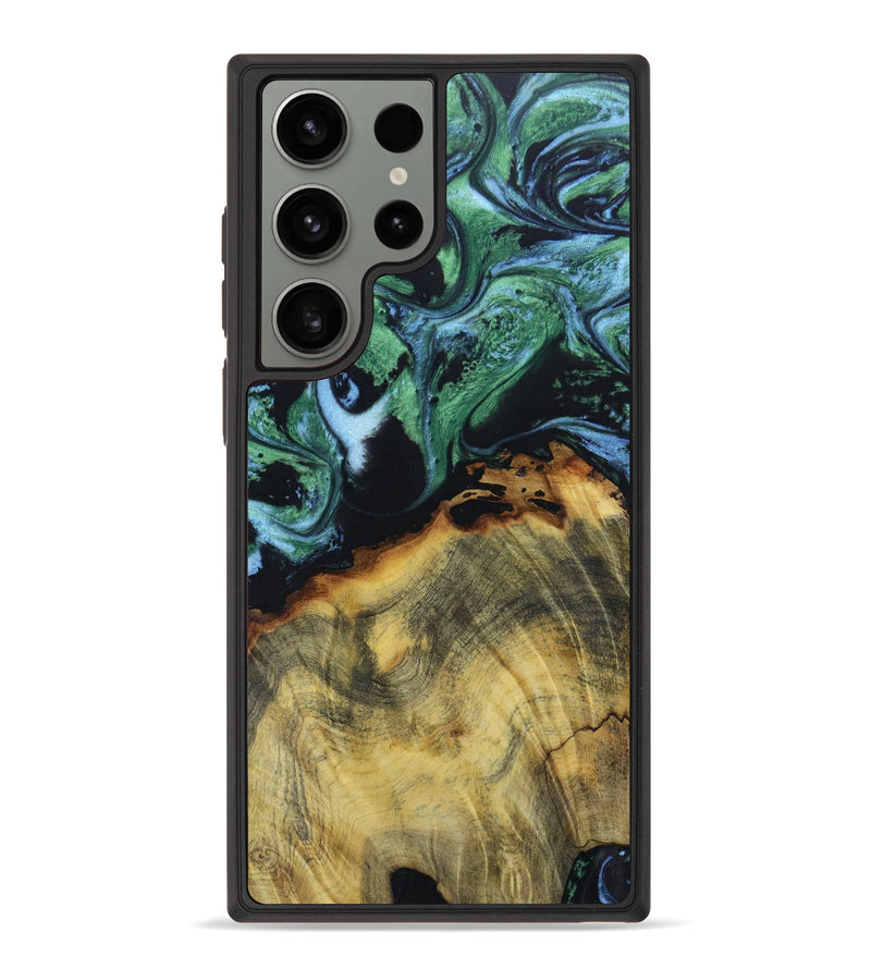 Galaxy S23 Ultra Wood+Resin Phone Case - Lawson (Green, 623332)
