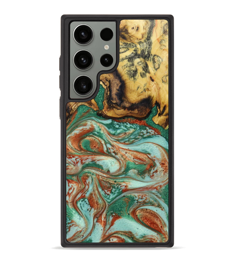 Galaxy S23 Ultra Wood+Resin Phone Case - Conrad (Green, 623077)