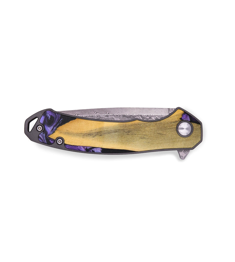 EDC Wood+Resin Pocket Knife - Mabel (Purple, 636451)