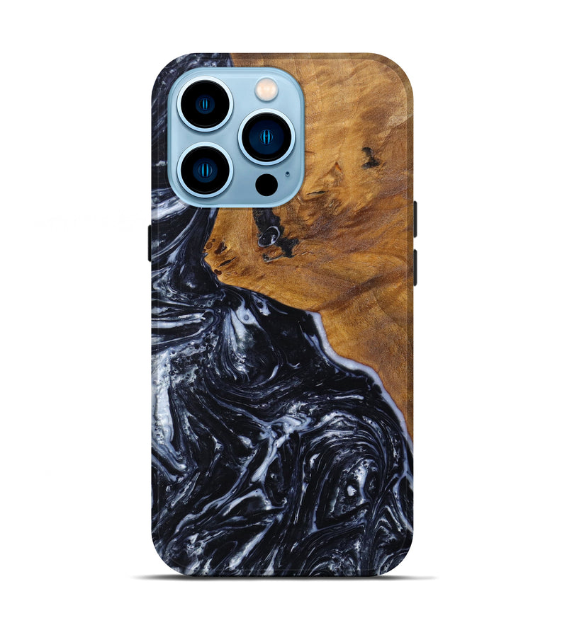 iPhone 14 Pro Wood+Resin Live Edge Phone Case - Linda (Artist Pick, 625520)