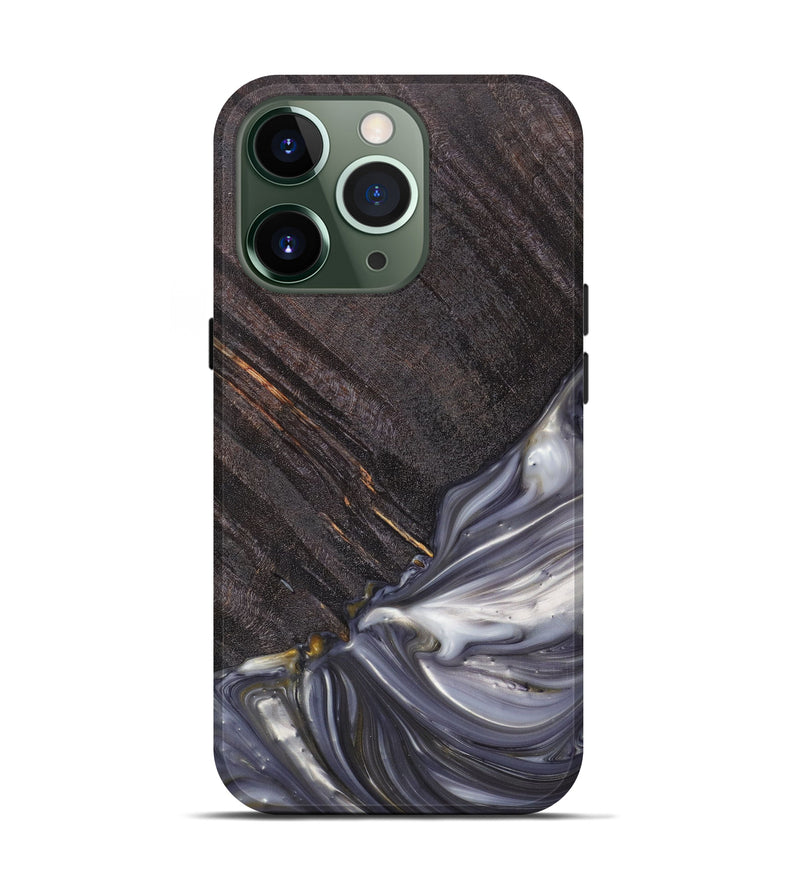 iPhone 13 Pro Wood+Resin Live Edge Phone Case - Ima (Metallic, 616731)