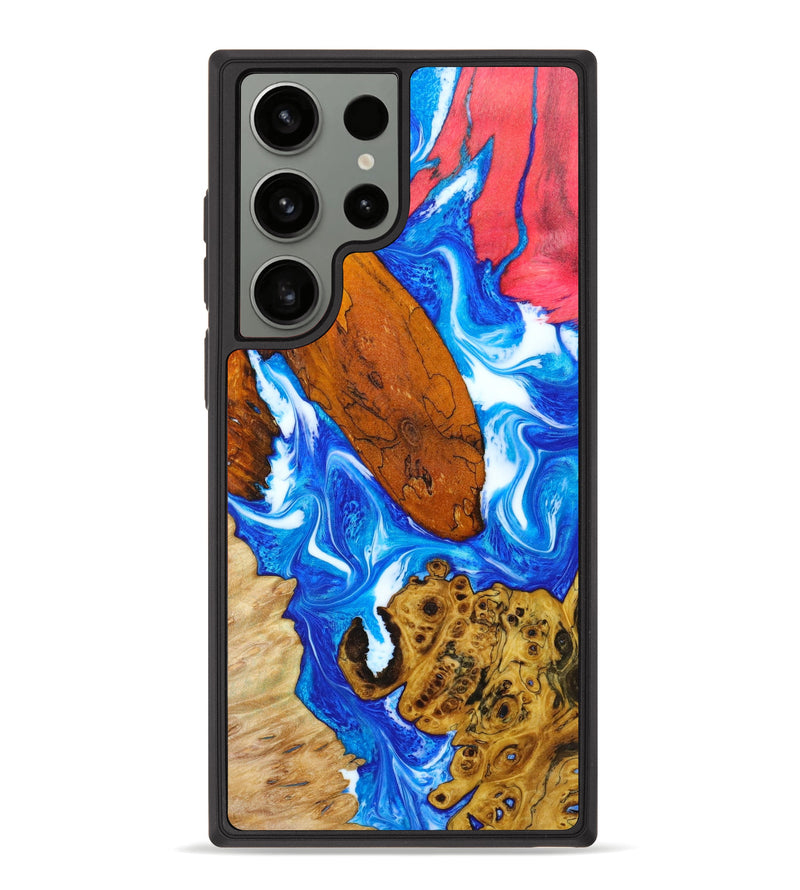 Galaxy S23 Ultra Wood+Resin Phone Case - Alfred (Mosaic, 638079)