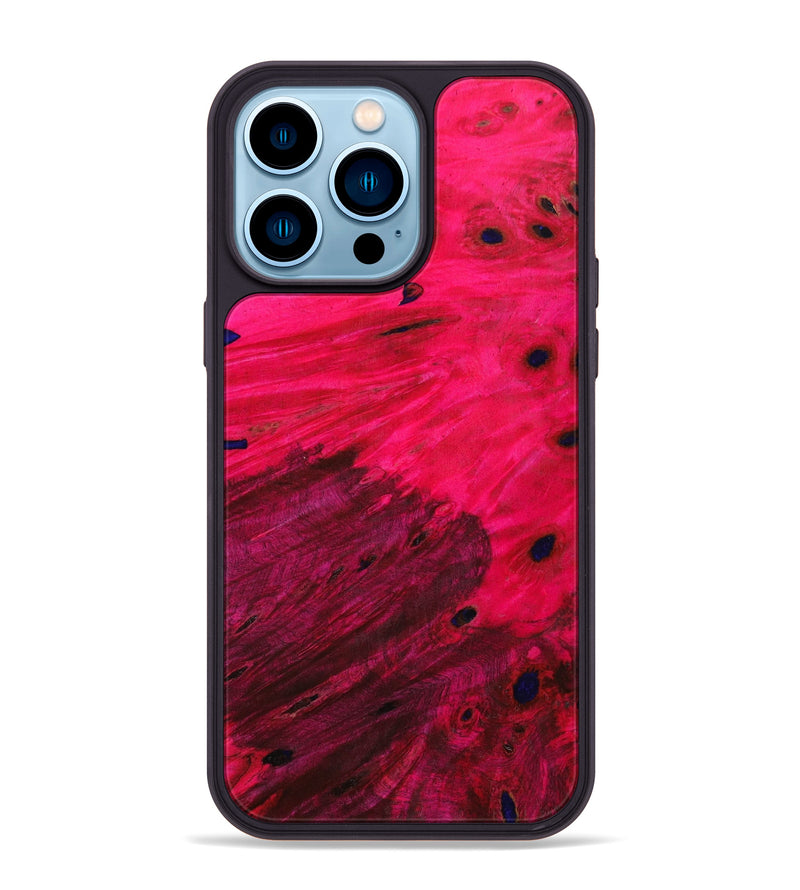 iPhone 14 Pro Max Wood+Resin Phone Case - Tiffany (Wood Burl, 647591)
