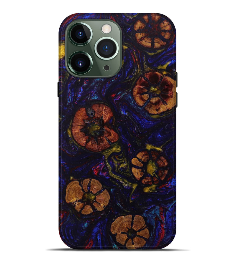 iPhone 13 Pro Max Wood+Resin Live Edge Phone Case - Jaelyn (Metallic, 610640)